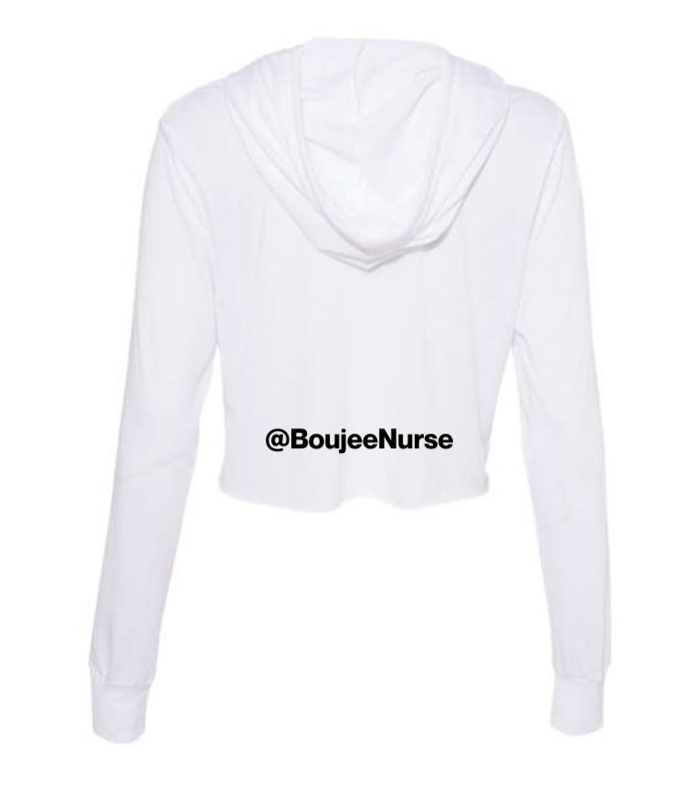 Women's Crop Hoodie - White